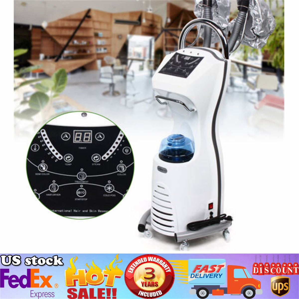Stand Hair Steamer for Oil Treatment & Styling