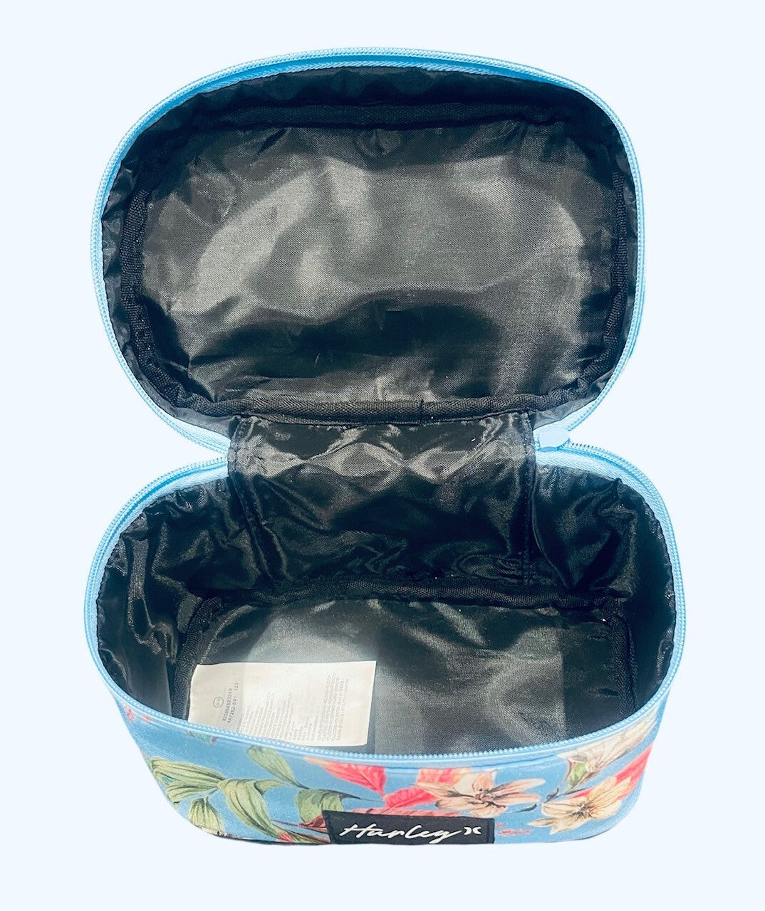 Travel Makeup Bag Tropical Blue Small Cosmetic Organizer