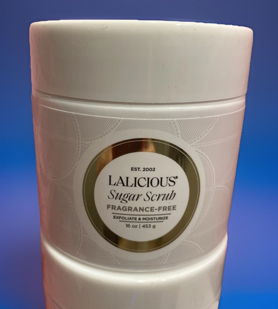 1ONE Lalicious Sugar Body Scrub Fragrance Free 16 oz 453 g Full Size