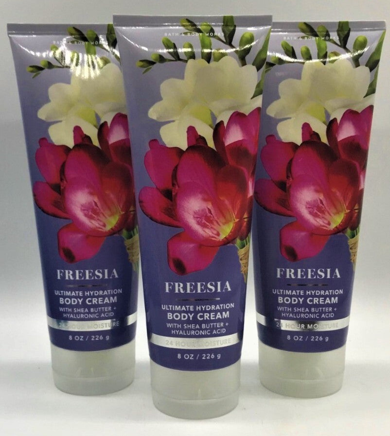 Freesia Body Cream with Hyaluronic Acid - 8 oz, 3-Pack