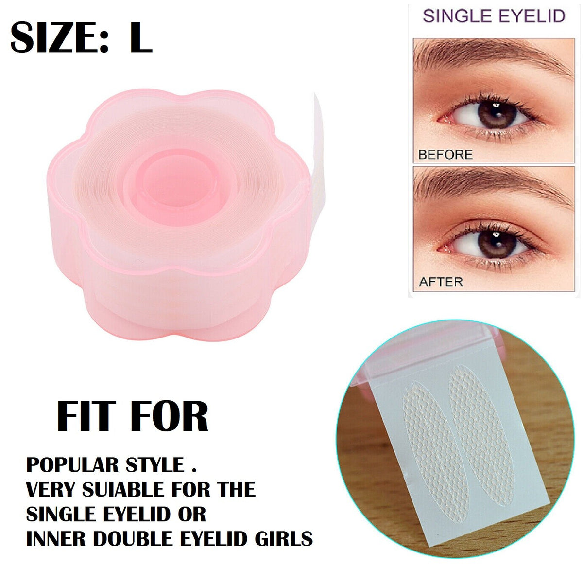 Invisible Double Eyelid Tape Strips - 360 Pcs Lash Lift & Eye Shape Enhancer