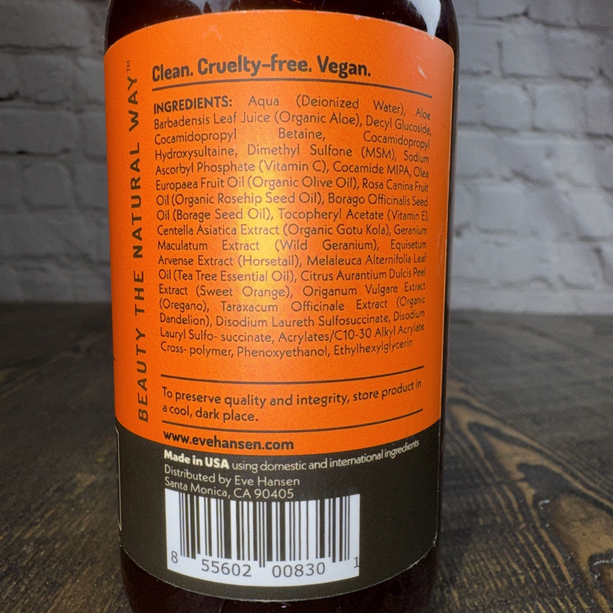 Vitamin C Facial Cleanser - Organic & Vegan Face Wash for All Skin Types - 8 oz