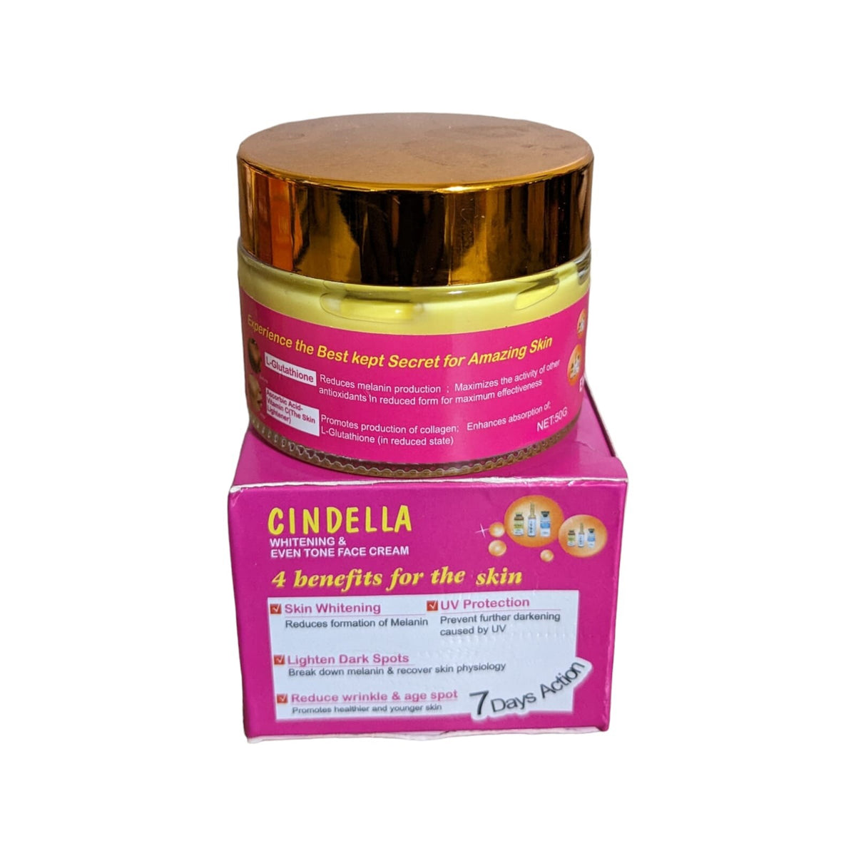 Whitening Face Cream with Glutathione & Vitamin C for Brightening & Even Skin Tone