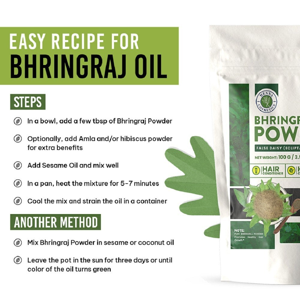 Bhringraj Powder for Hair Growth & Scalp Treatment 100g