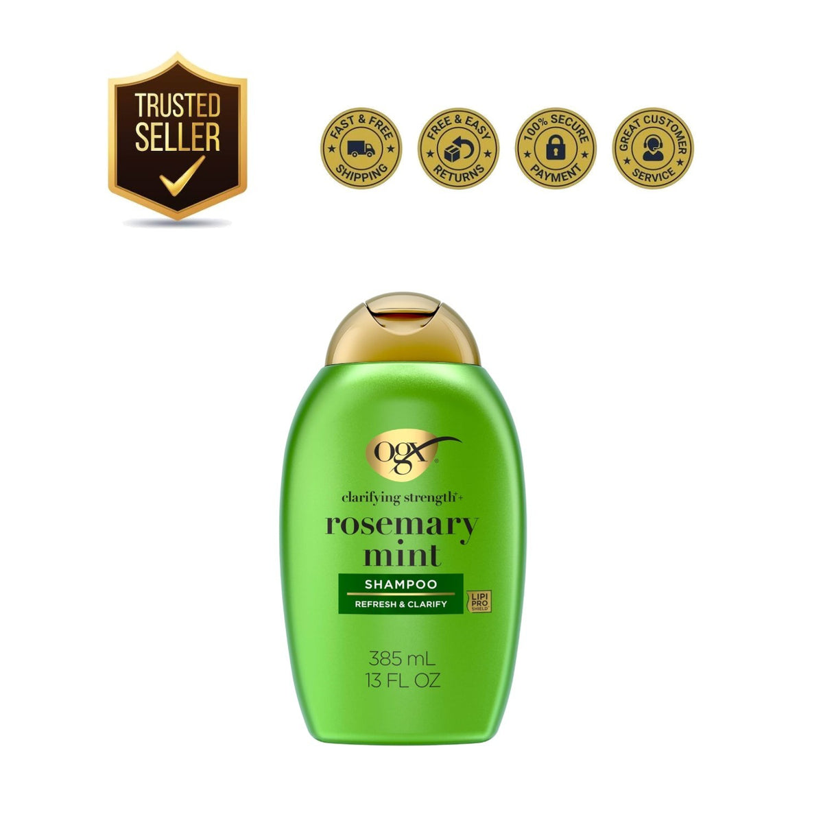 Clarifying Rosemary Mint Shampoo for Oily Hair - 13 oz | Sulfate-Free