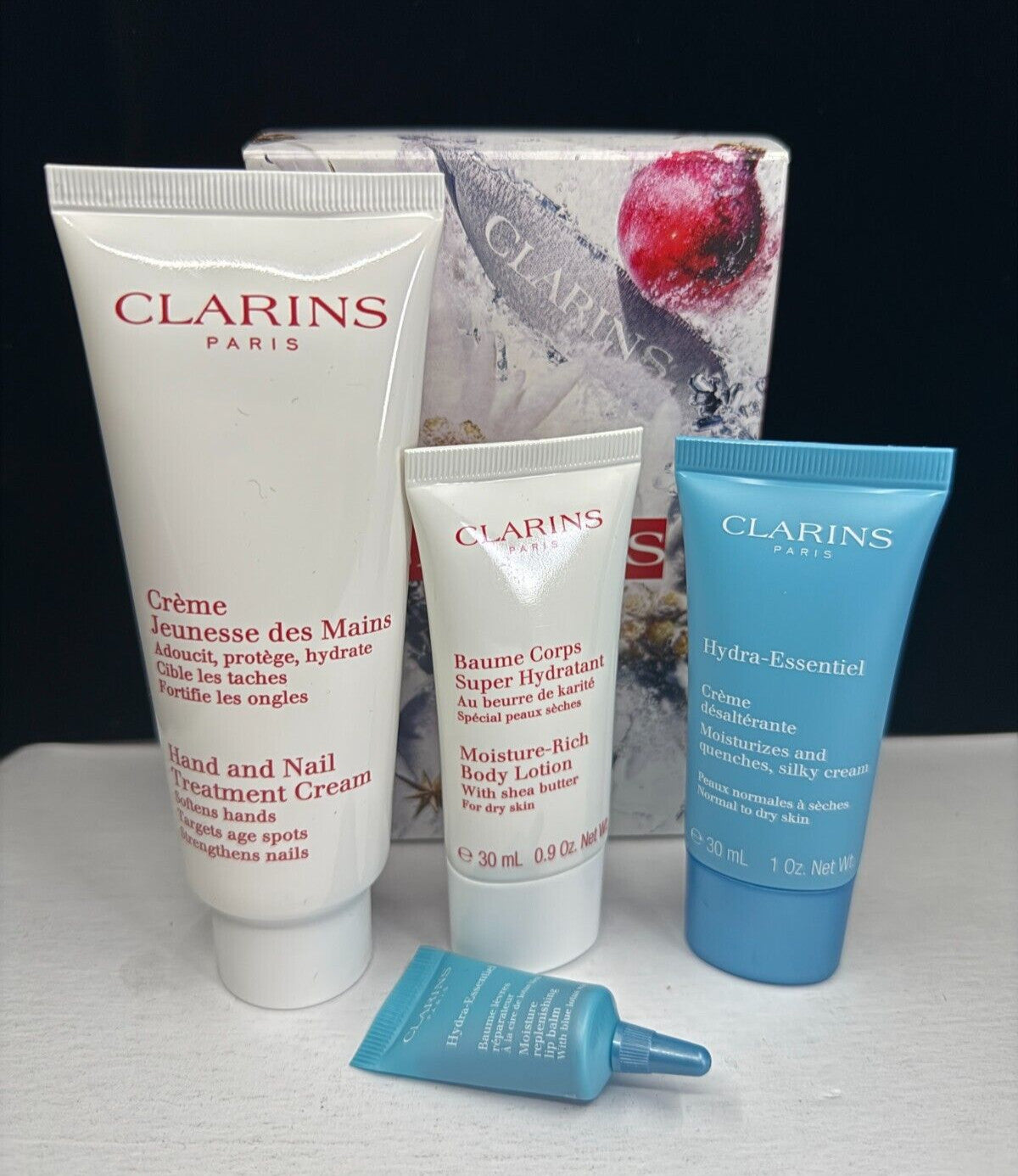 Clarins Holiday Edition Skin Care Gift Set - Face & Body 4-Piece NIB