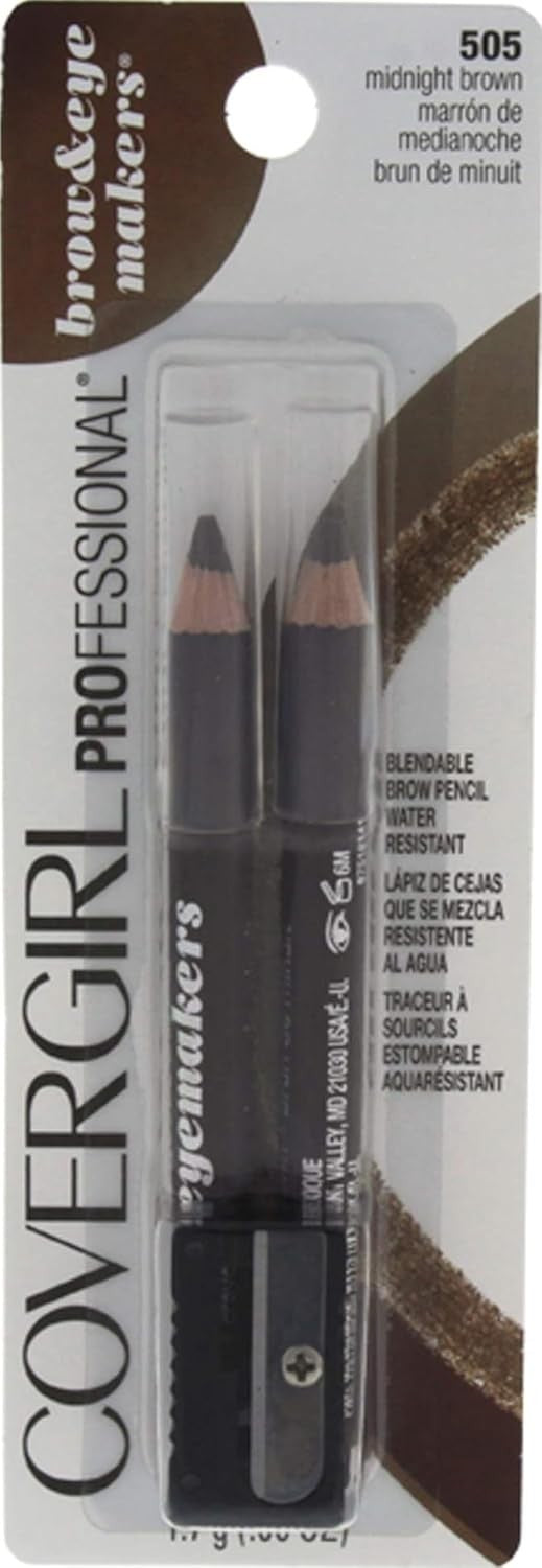 Long-Lasting Brow Pencil with Sharpener - Micro-Fine Tip for Precise Define