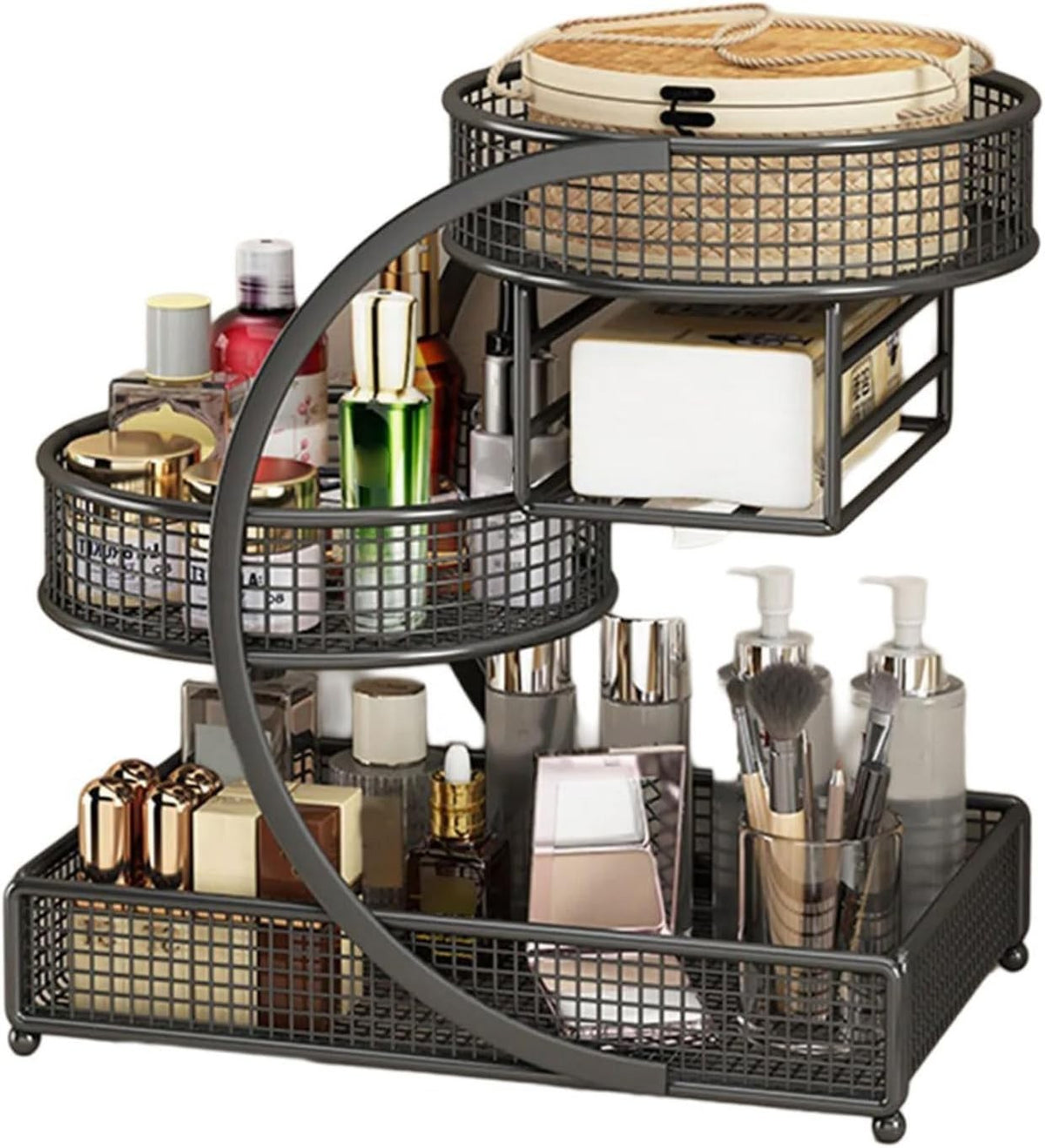 3-Tier Makeup and Perfume Organizer for Vanity, Skincare Storage Shelf
