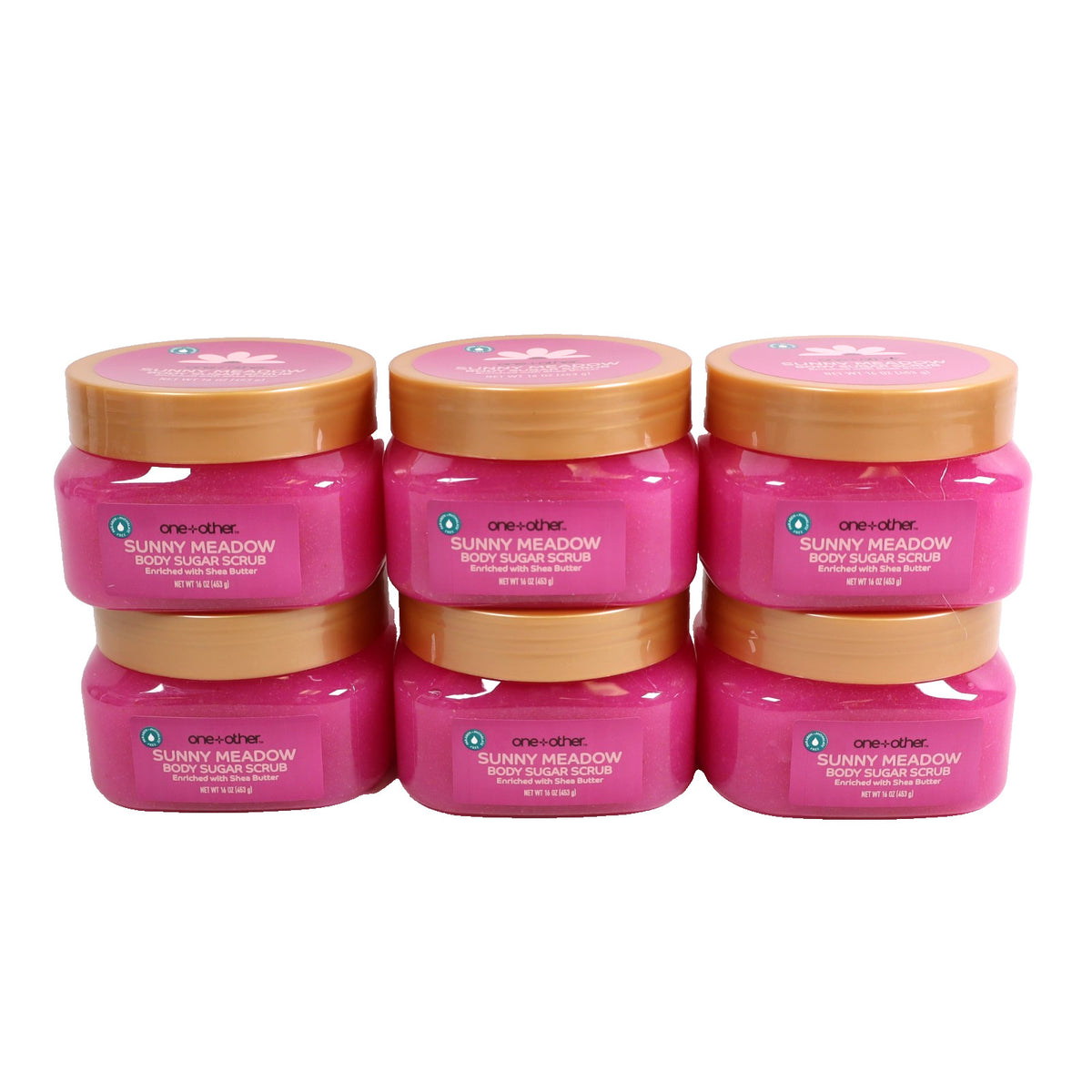 Body Sugar Scrub Set - Sunny Meadow - 16 oz Each - 6 Pack