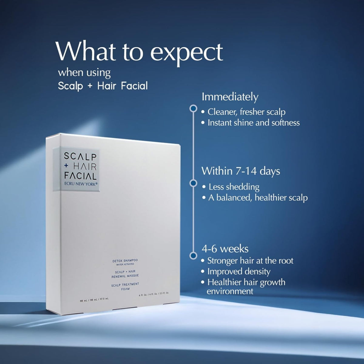 ECRU New York Scalp + Hair Facial Kit 3-Step Treatment System 6