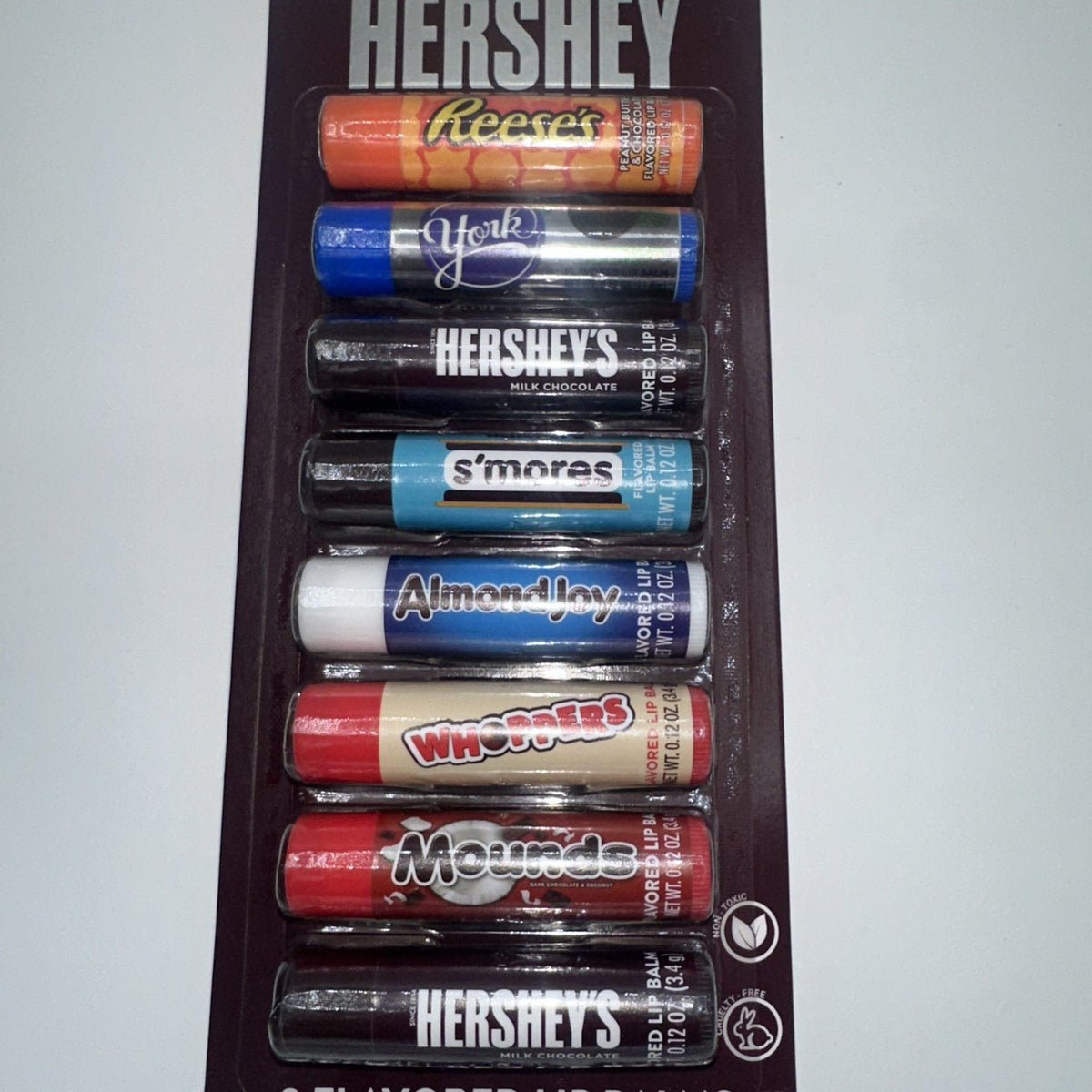 Hershey Flavored Lip Balm 8 Pack - Assorted Chocolate & Dessert Flavors