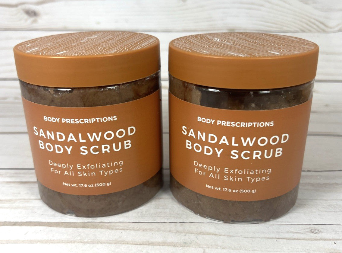 Body Prescriptions Sandalwood Scrub Deeply Exfoliating 17.6oz (2pk)