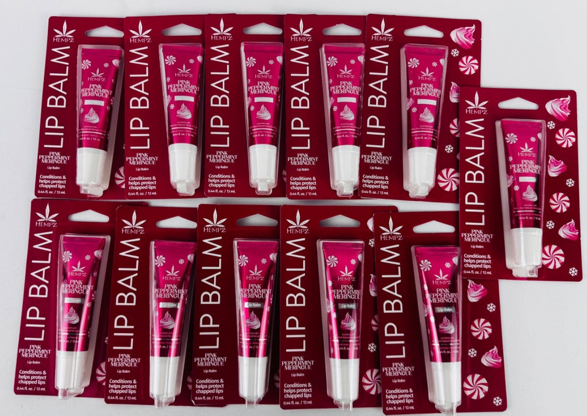 Pink Peppermint Lip Balm Set - Protect & Hydrate Chapped Lips - 11 Pack