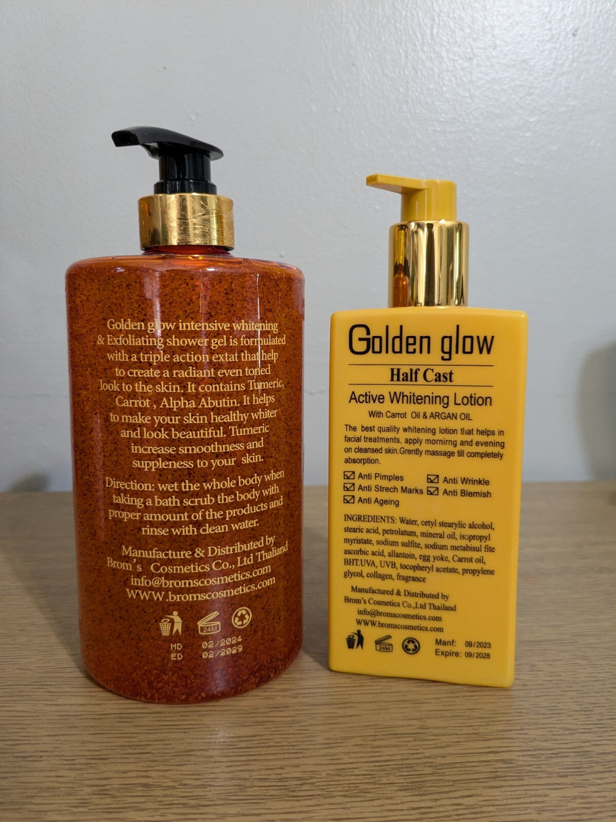 Golden Glow Whitening Shower Gel SPF 55 - Exfoliating & Brightening 1000ml