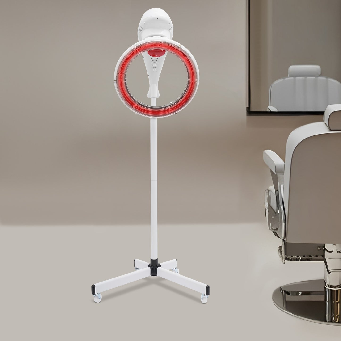 Professional Infrared Hair Dryer Stand with Wheels for Salon Styling