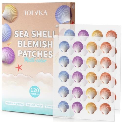 SeaShell Hydrocolloid Acne Pimple Patches - 120 Spot Stickers for Face