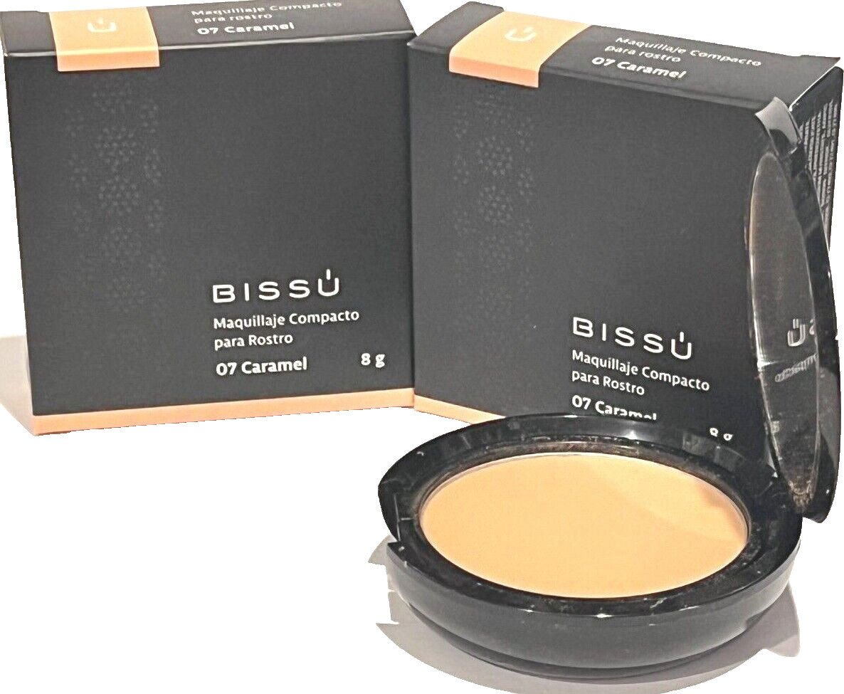 BISSÚ Semi-Matte Makeup Powder Caramel - 2 Pack, Oil-Free, Long-Lasting