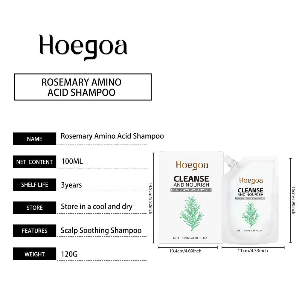 Rosemary Amino Acid Hair Growth Shampoo for Thinning Hair - Natural & Gentle