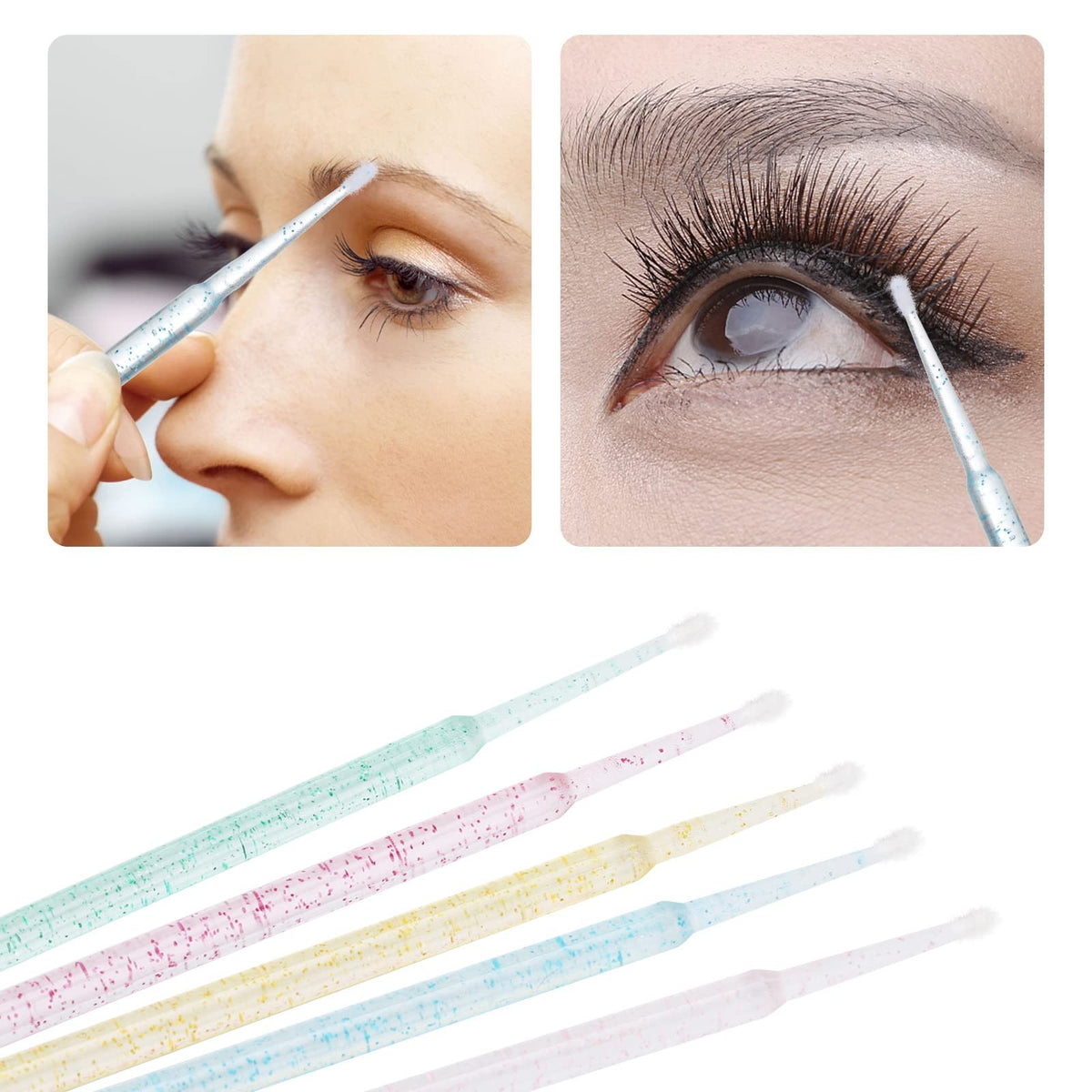 Disposable Microbrush Applicators - 1000 Pcs Micro-Needle Brushes for Makeup & Nail Art