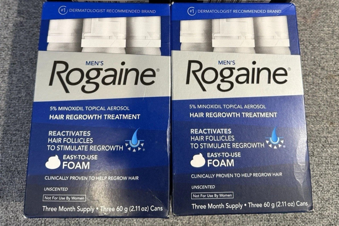 Men's ROGAINE 5% Minoxidil Unscented Foam Hair Regrowth Treatment - 2
