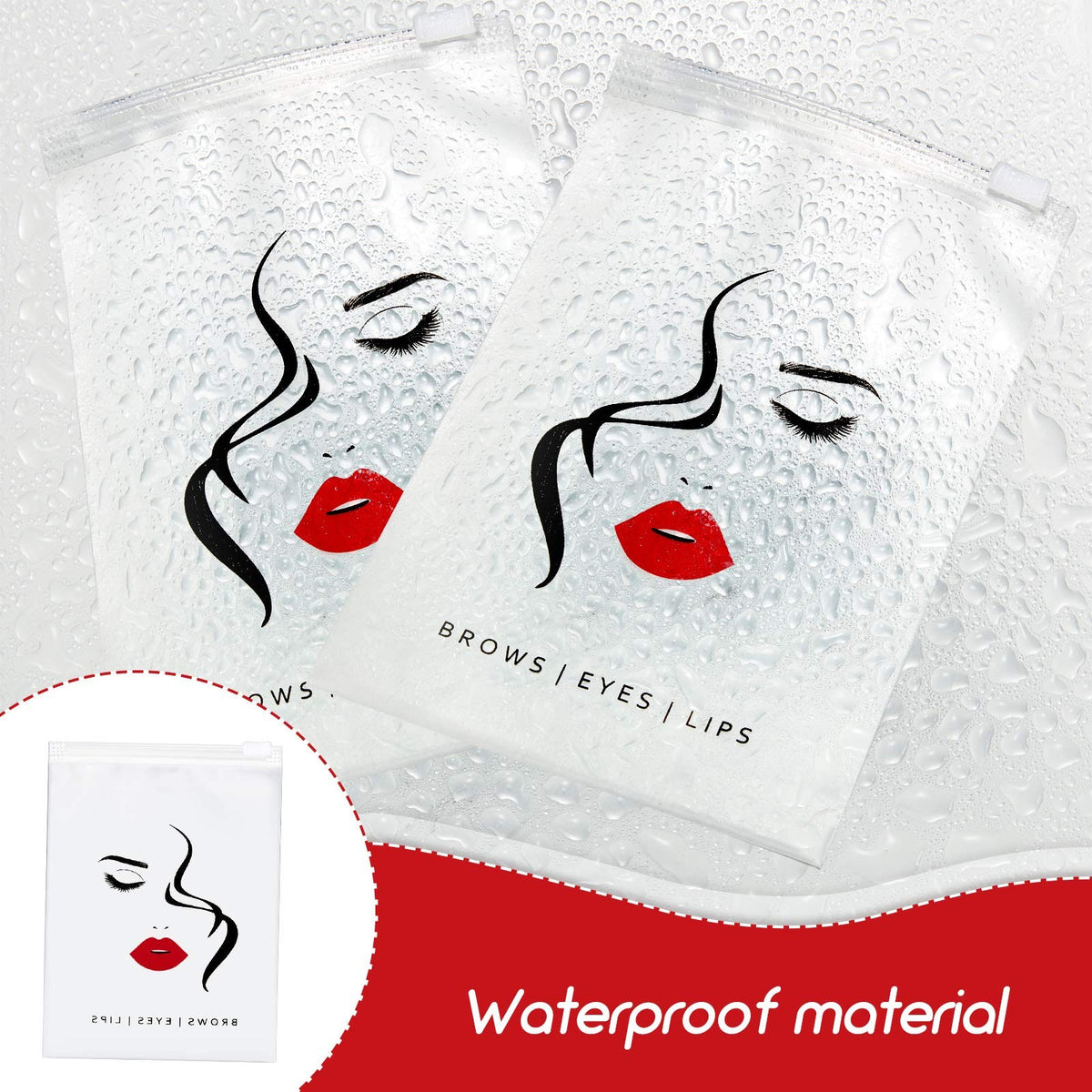 Transparent Eyebrow Microblading Aftercare Bags - 100 Pack