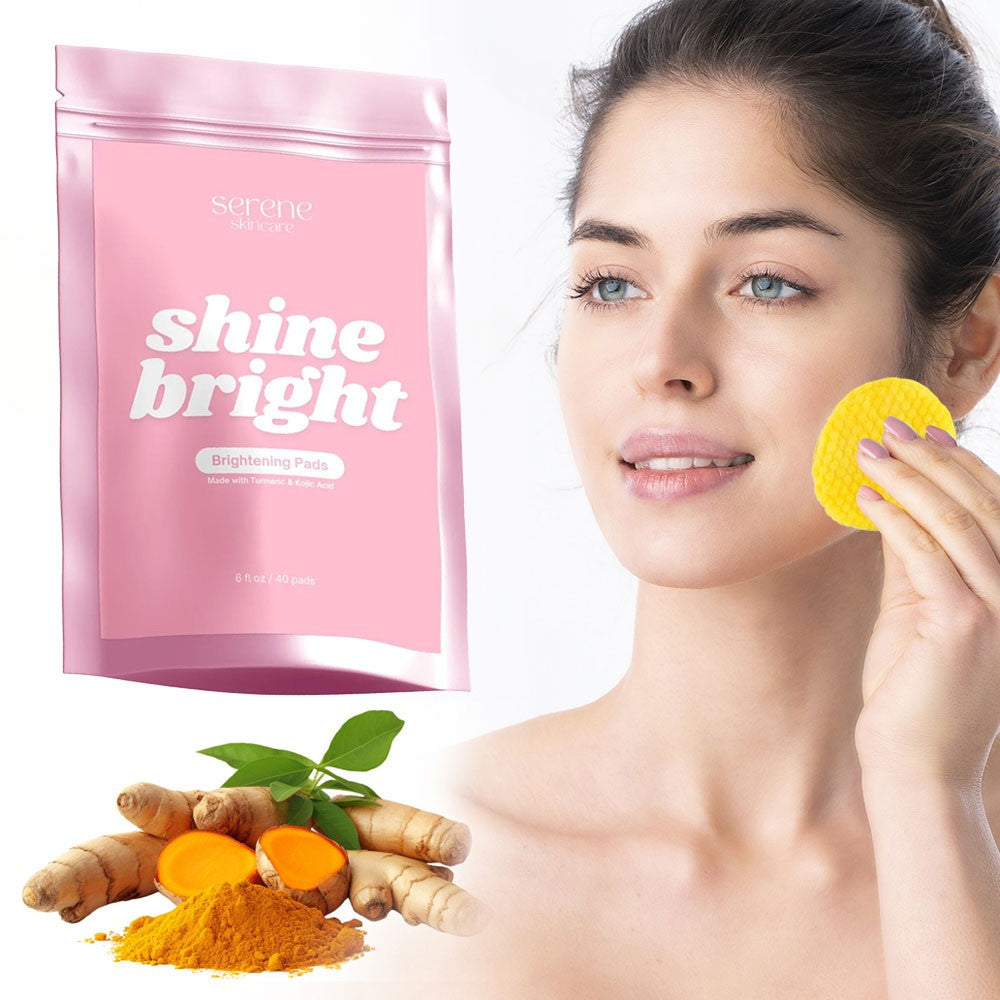 Turmeric Kojic Acid Cleansing Pads for Brightening & Exfoliating - Sensitive Skin Friendly