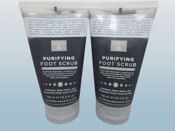 EARTH THERAPEUTICS PURIFYING FOOT SCRUB 5 OZ LOT OF 2