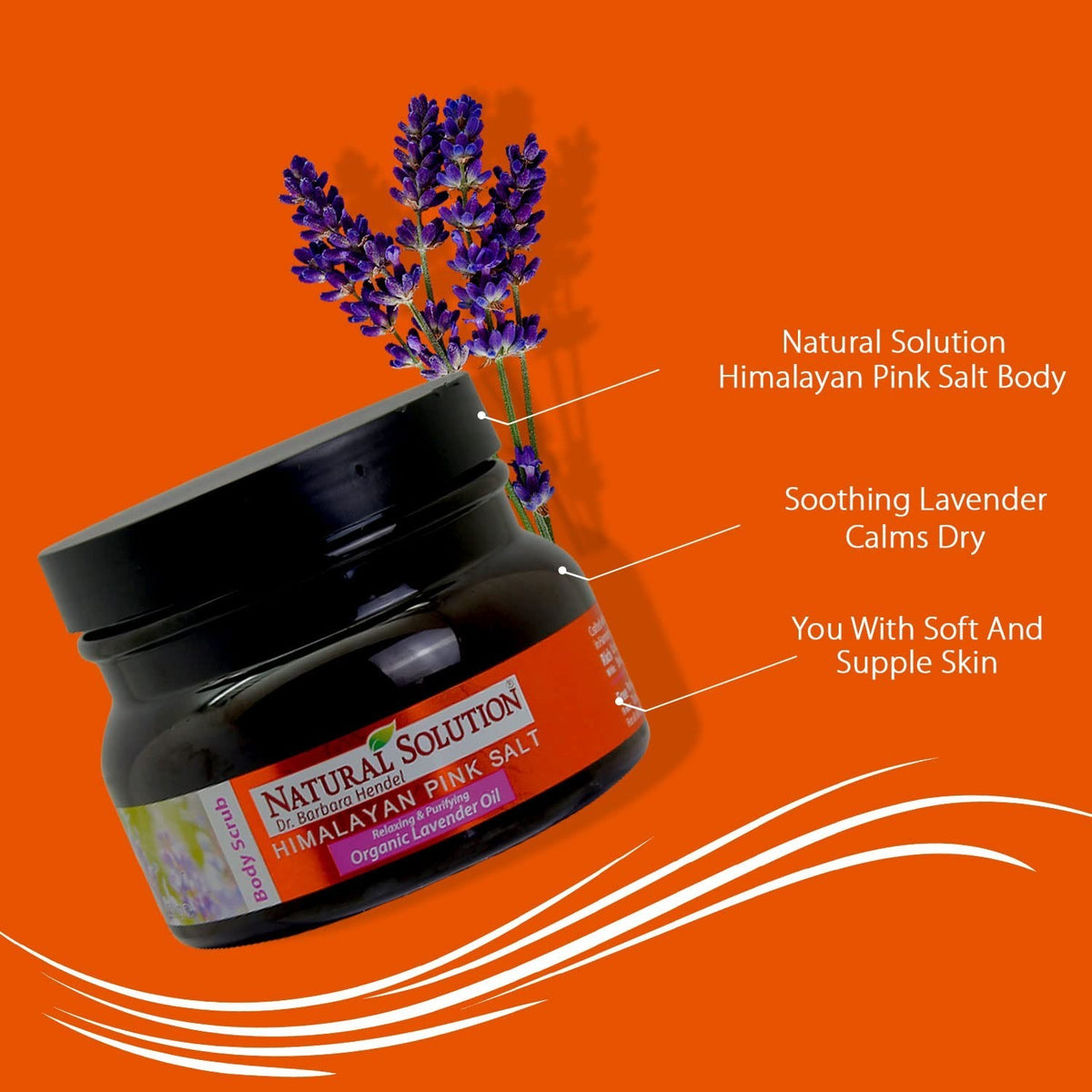 Himalayan Salt Body Scrub with Organic Lavender Oil, Relaxing &