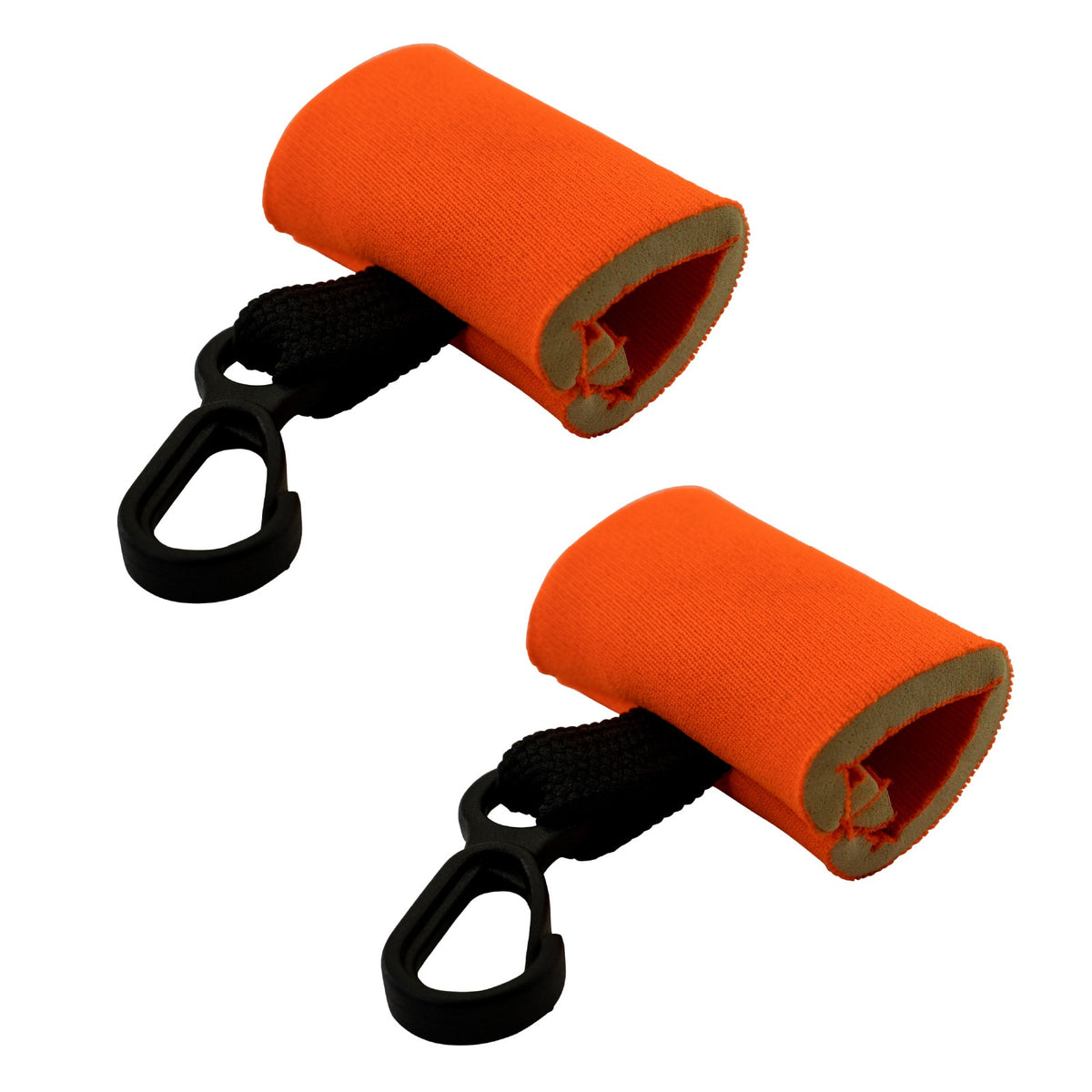 Clip-On Neoprene Lip Balm Holder Key Chain - Orange, Fits Most Lip Balms