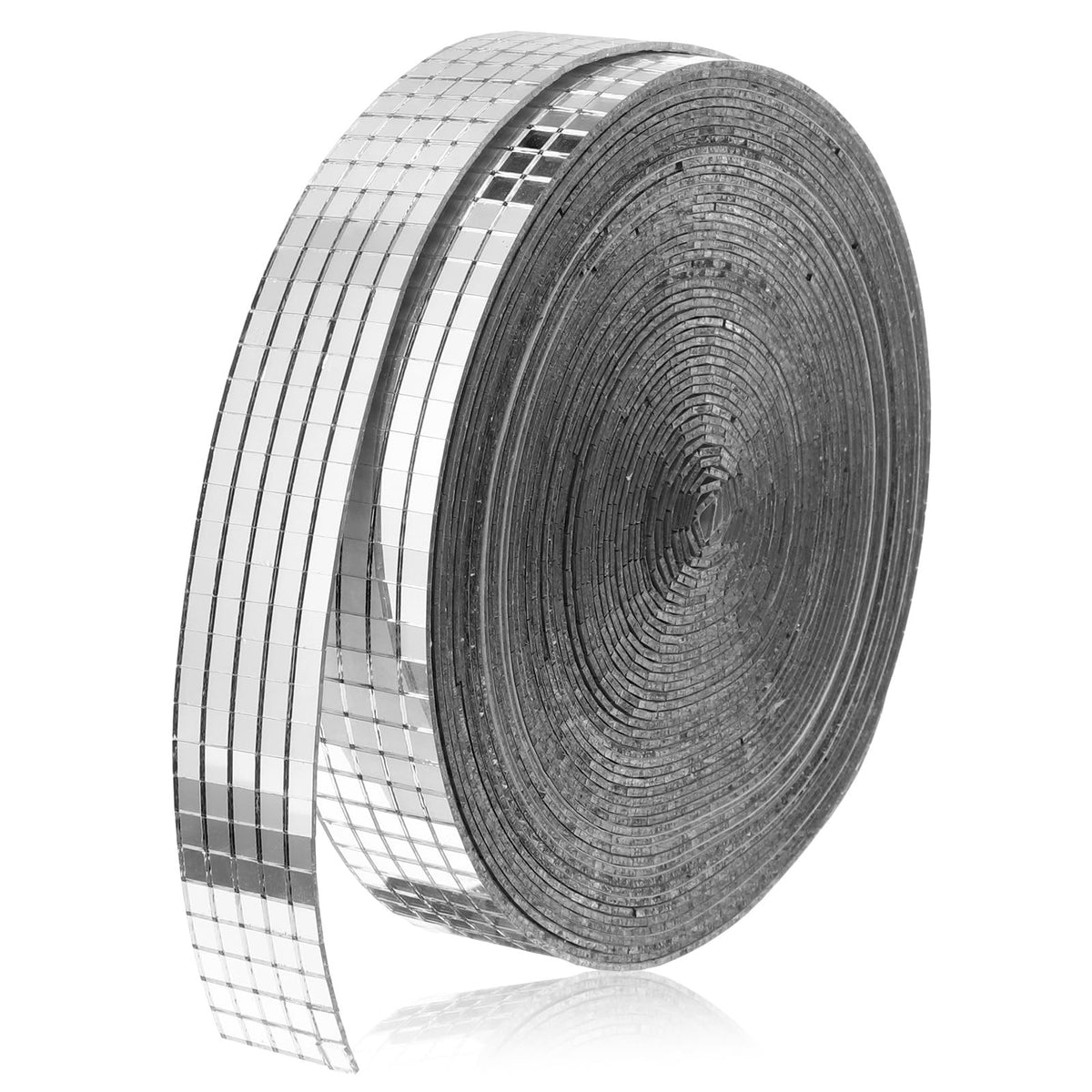 Self-Adhesive Disco Mirror Tiles 5x5mm - Silver Square Mosaic for DIY Crafts & Decor