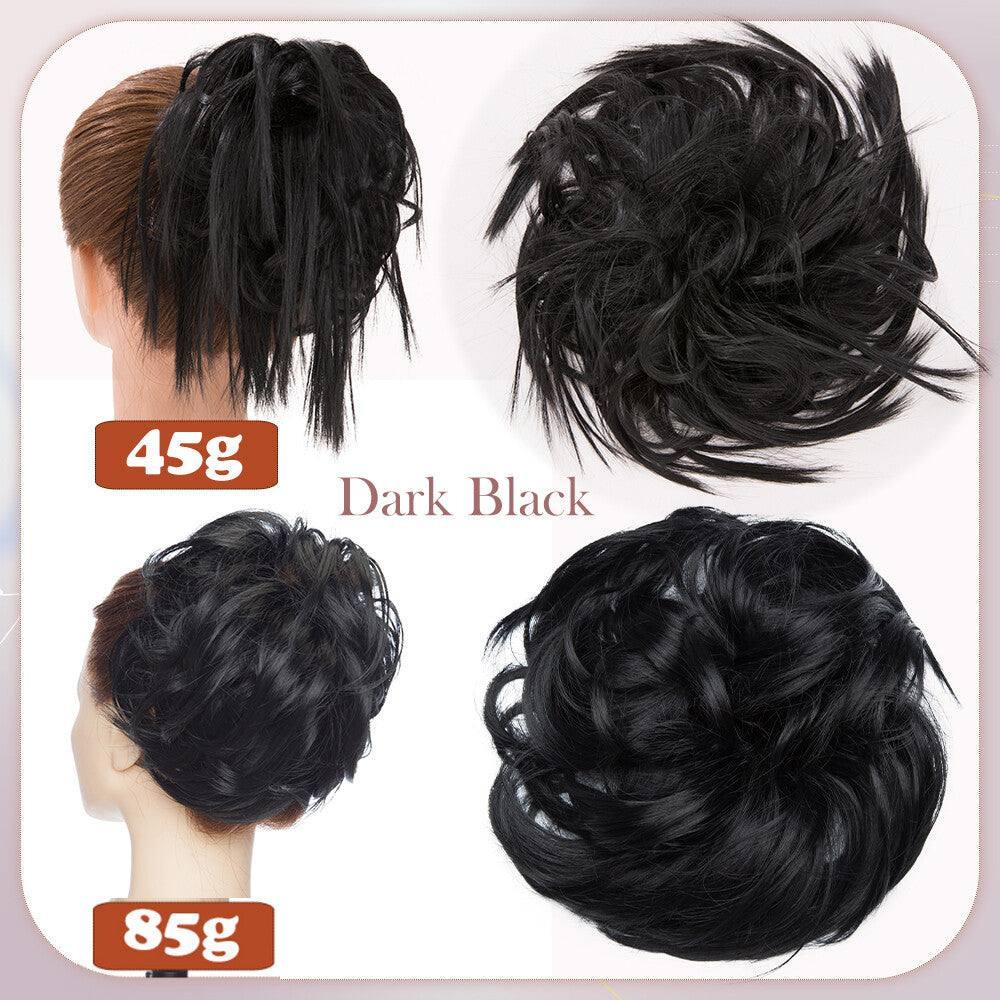 Large Messy Bun Hair Extension Wrap - Thick, Natural Look, Adjustable Updo