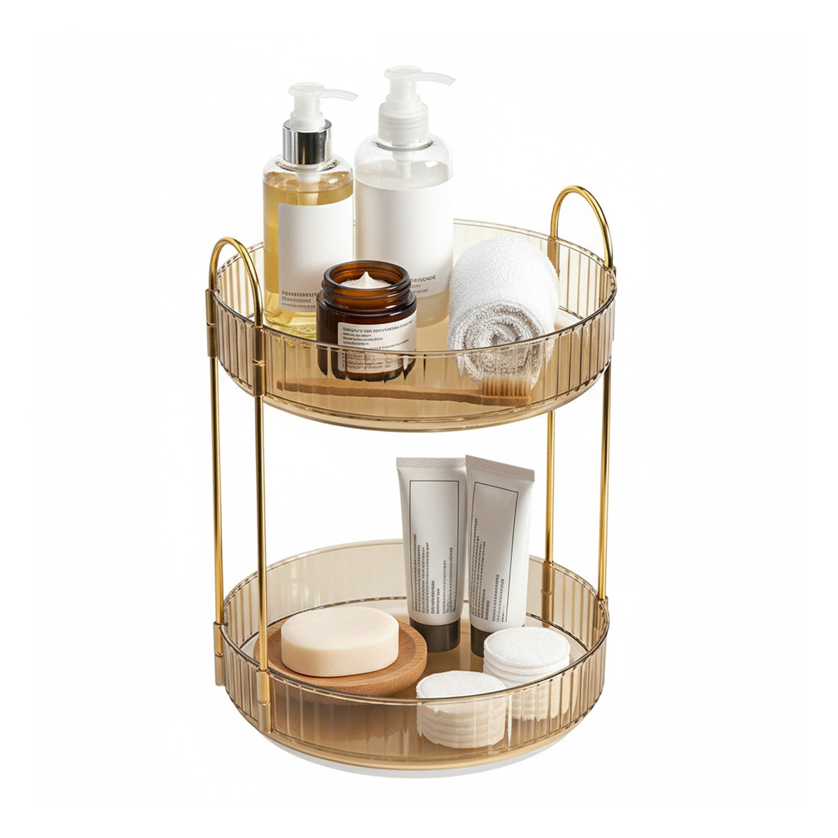 Rotating Makeup Organizer Stand for Perfumes and Cosmetics