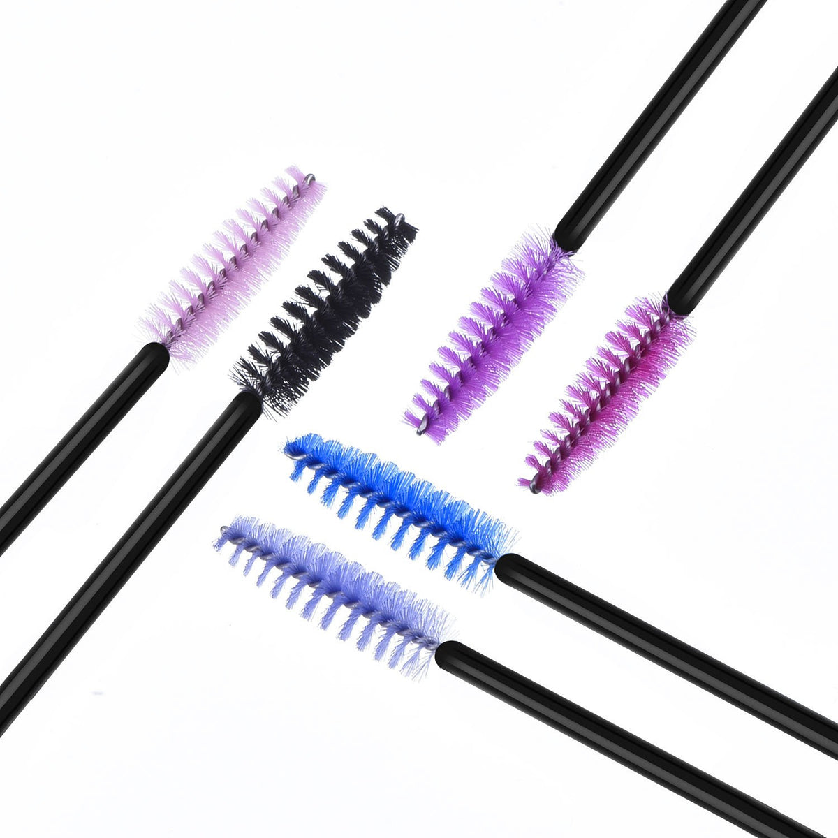 Disposable Eyelash Mascara Wands Set - Multicolor Head, 300 Pieces