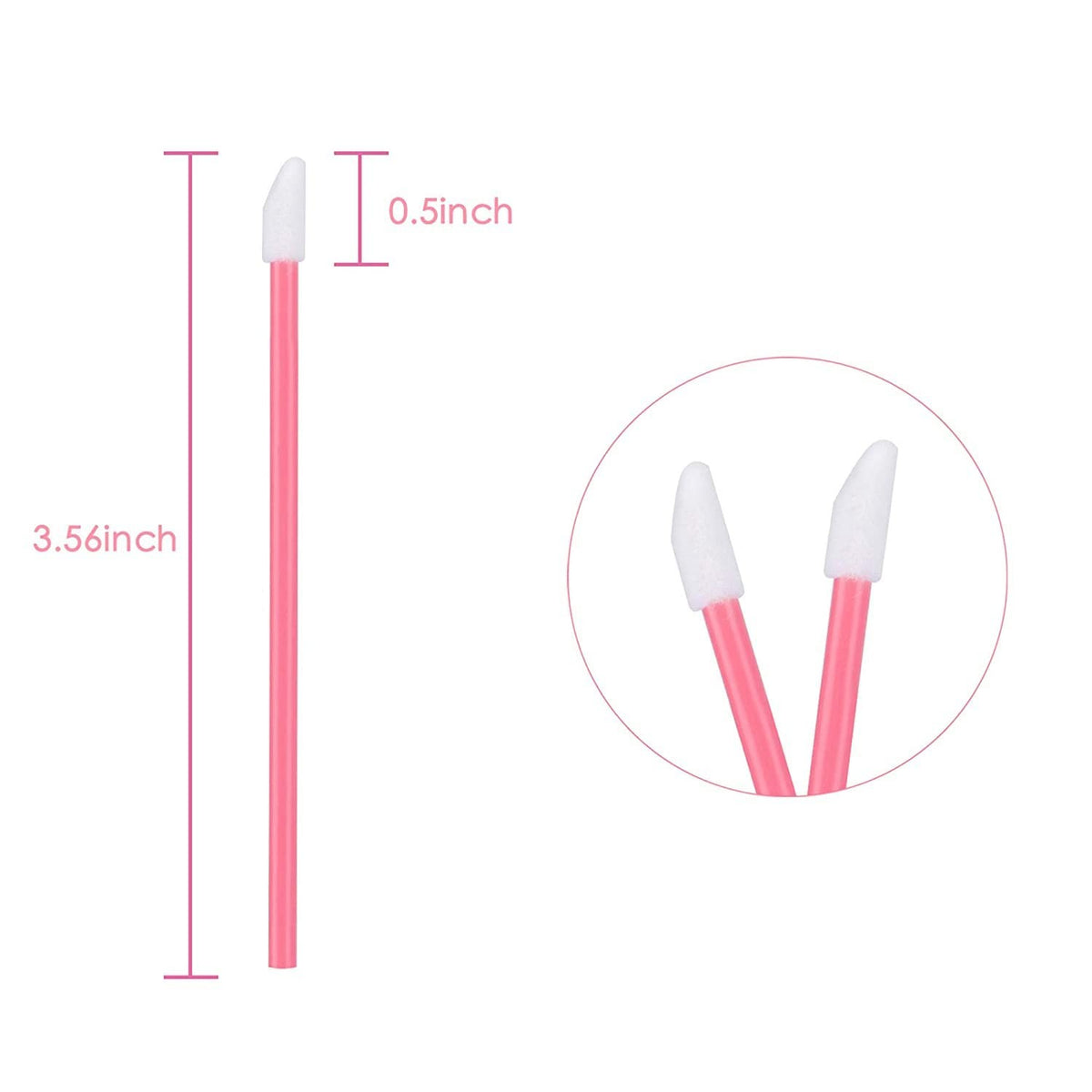 Disposable Lip Gloss Applicators Pink Makeup Brush Wands Kit 650PCS