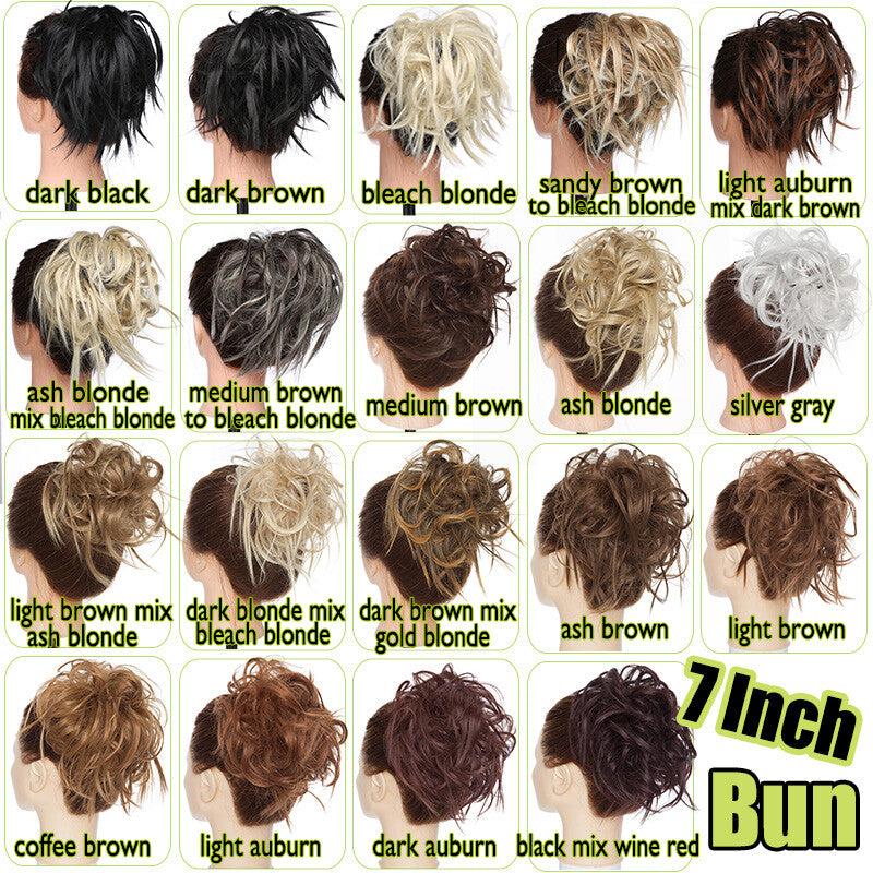 Large Messy Bun Hair Extension Wrap Scrunchie for Updos & Volume