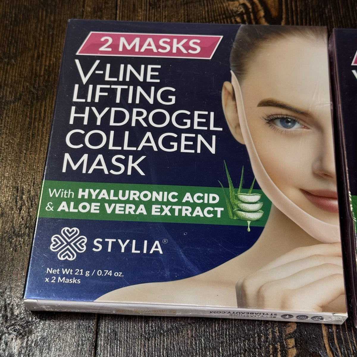 V-Line Lifting Collagen Face Mask with Hyaluronic Acid & Aloe – 4 Pack