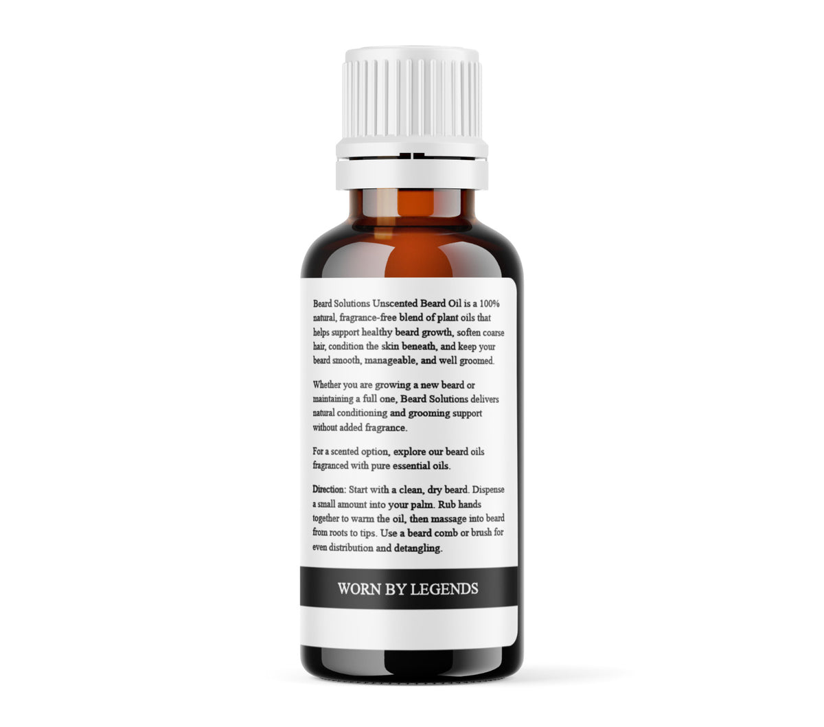 Natural Beard Oil for Hair Growth & Grooming - Unscented, 1oz+