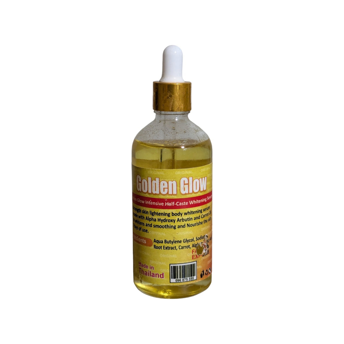 Golden Glow Whitening Serum with AHA, Arbutin & Carrot Oil - Facial Skin Care