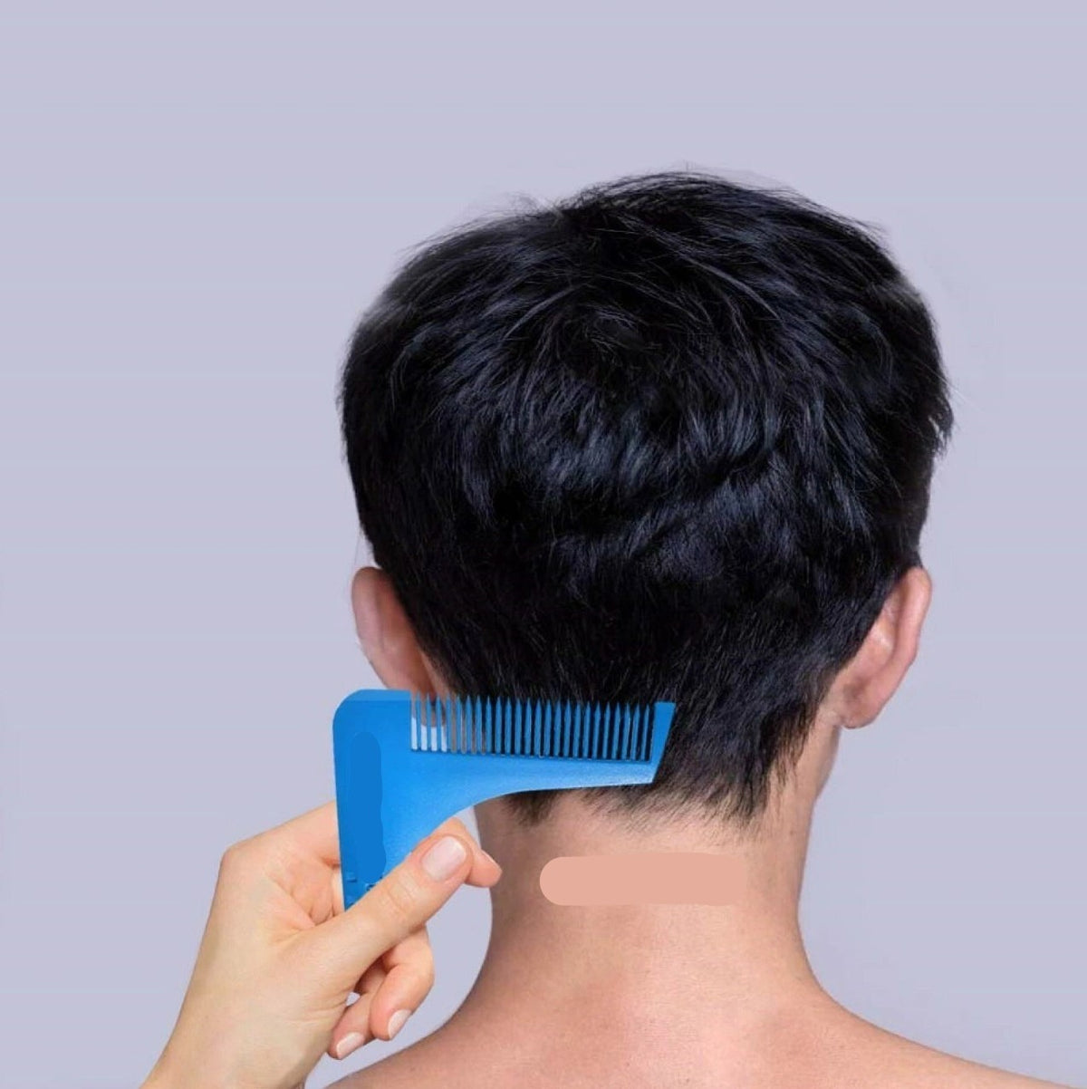Beard Shaping Tool for Perfect Symmetry - Blue Grooming Accessory