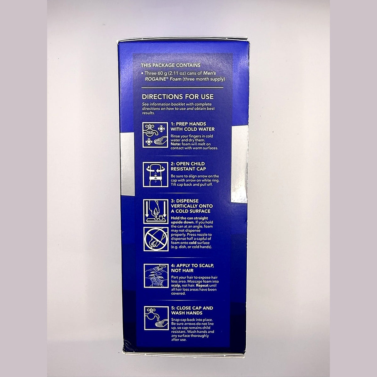Men's Hair Regrowth Foam Treatment 5% Minoxidil Unscented 3 Cans