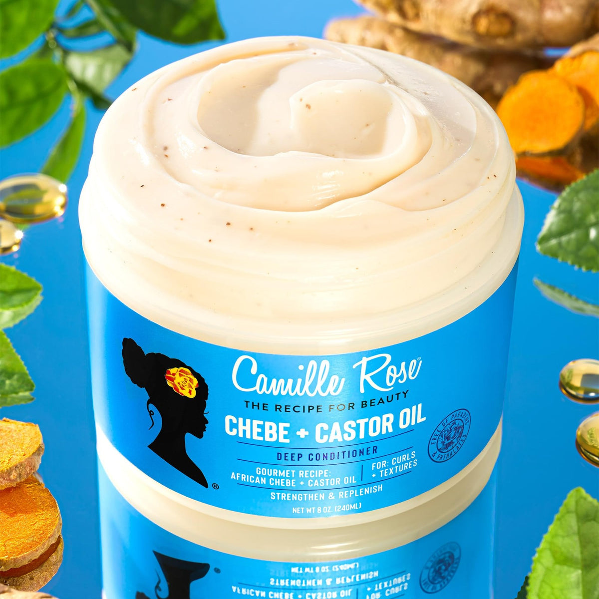 Deep Conditioner for Dry Damaged Hair with Black Castor Oil & Chebe - Nourishing Hair Treatment