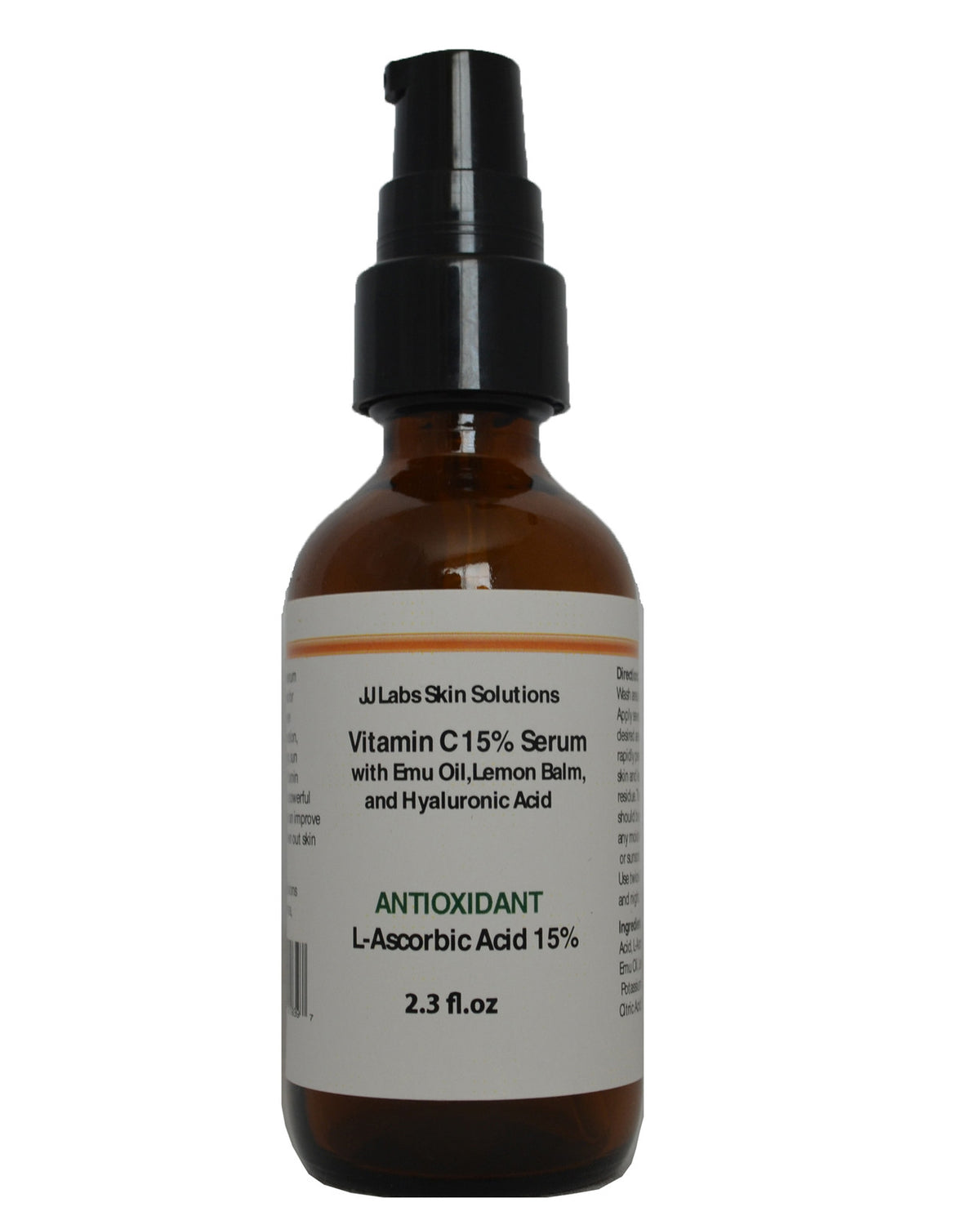 Vitamin C Serum 10-25% with Emu Oil, Hyaluronic Acid & Lemon Balm