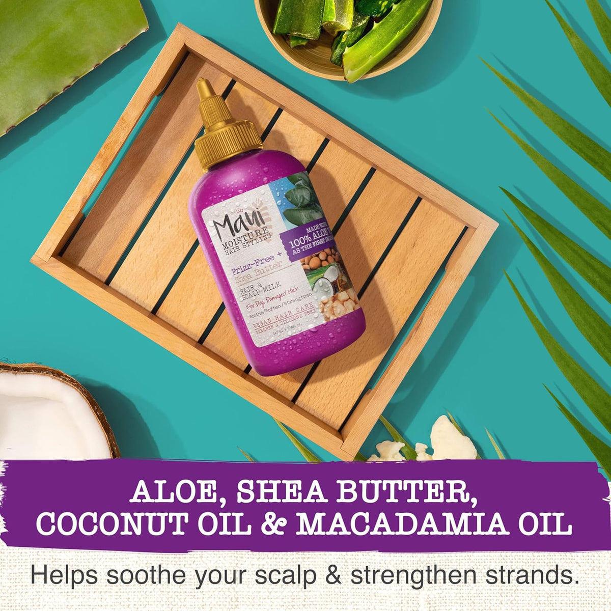 Shea Butter Hair and Scalp Milk Treatment, Hydrating, Soothing, 5 fl