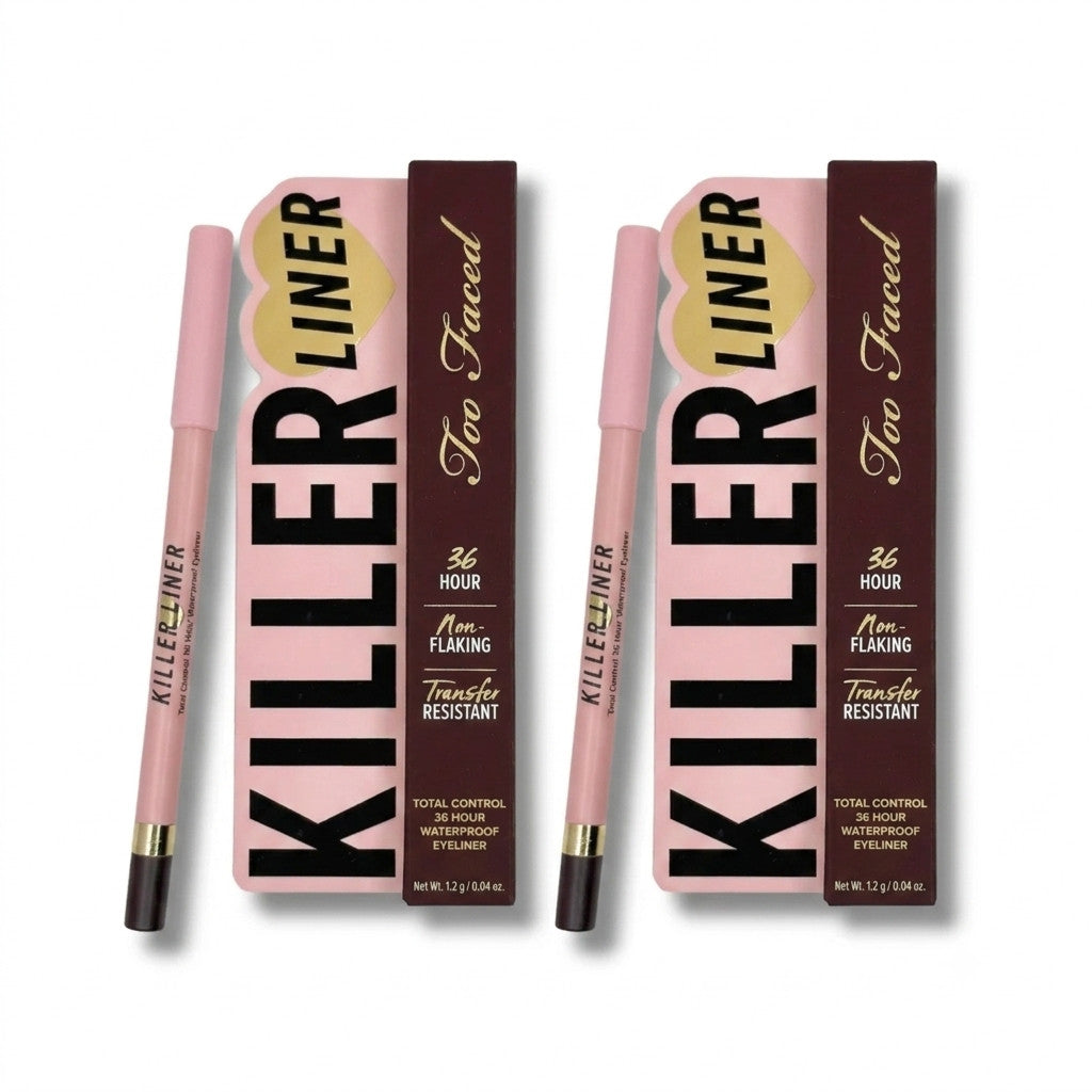 Waterproof Gel Eyeliner Pencil - Deep Brown - Pack of 2 - Long Lasting