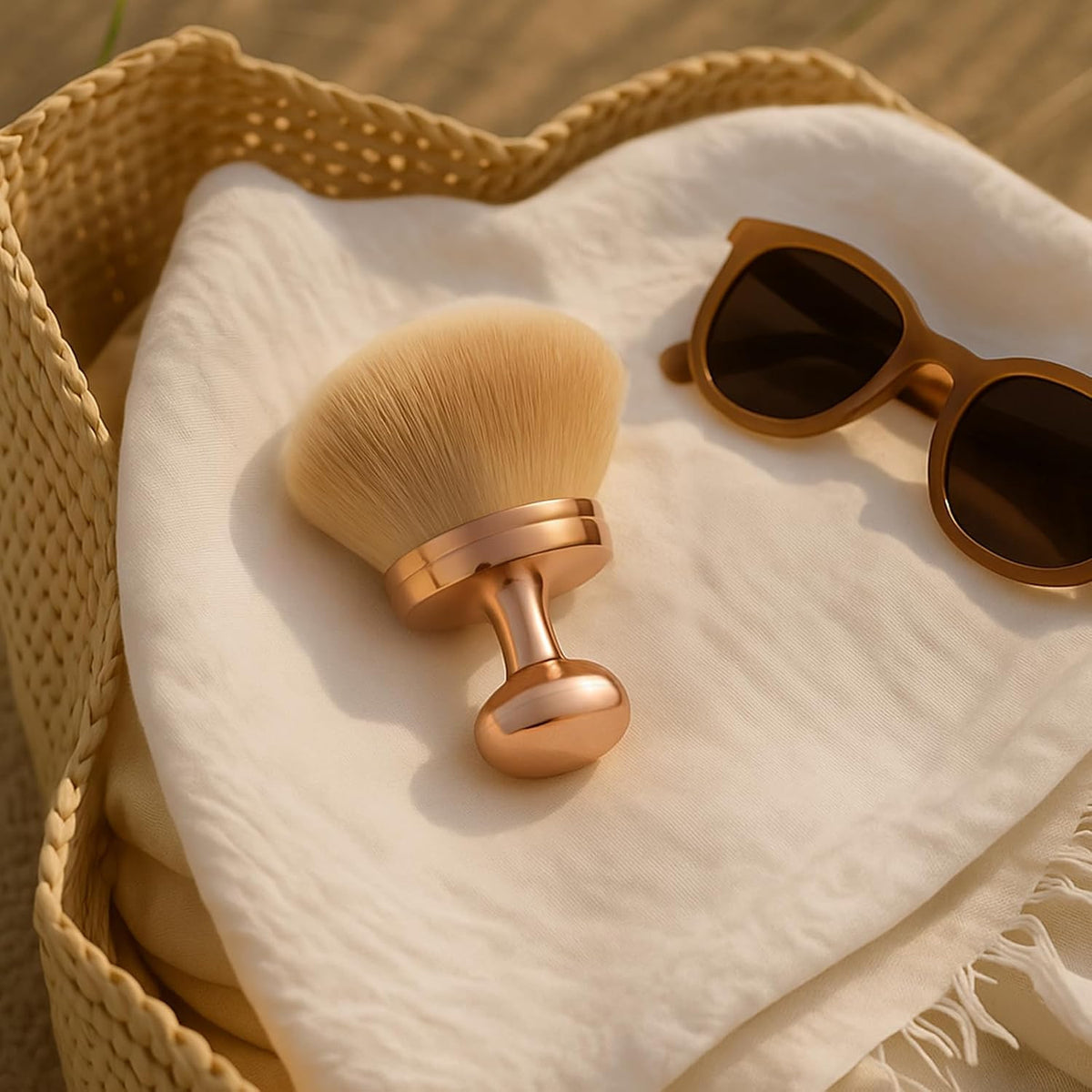 Self Tanner Brush - Round Dome Applicator for Face & Body, Soft Synthetic Bristles