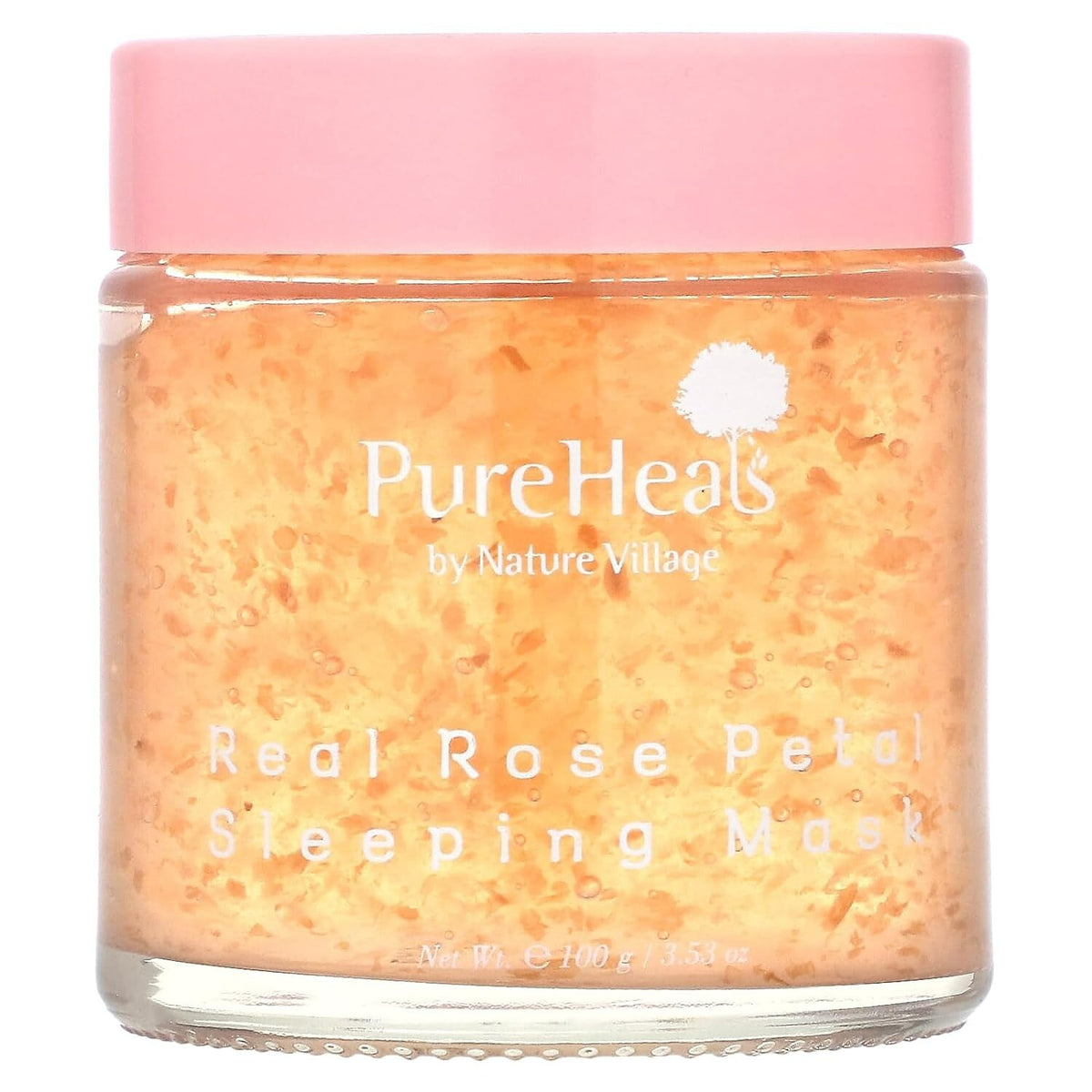 PureHeals Real Rose Petal Sleeping Mask 100g - Moisturizing & Brightening Face Cream