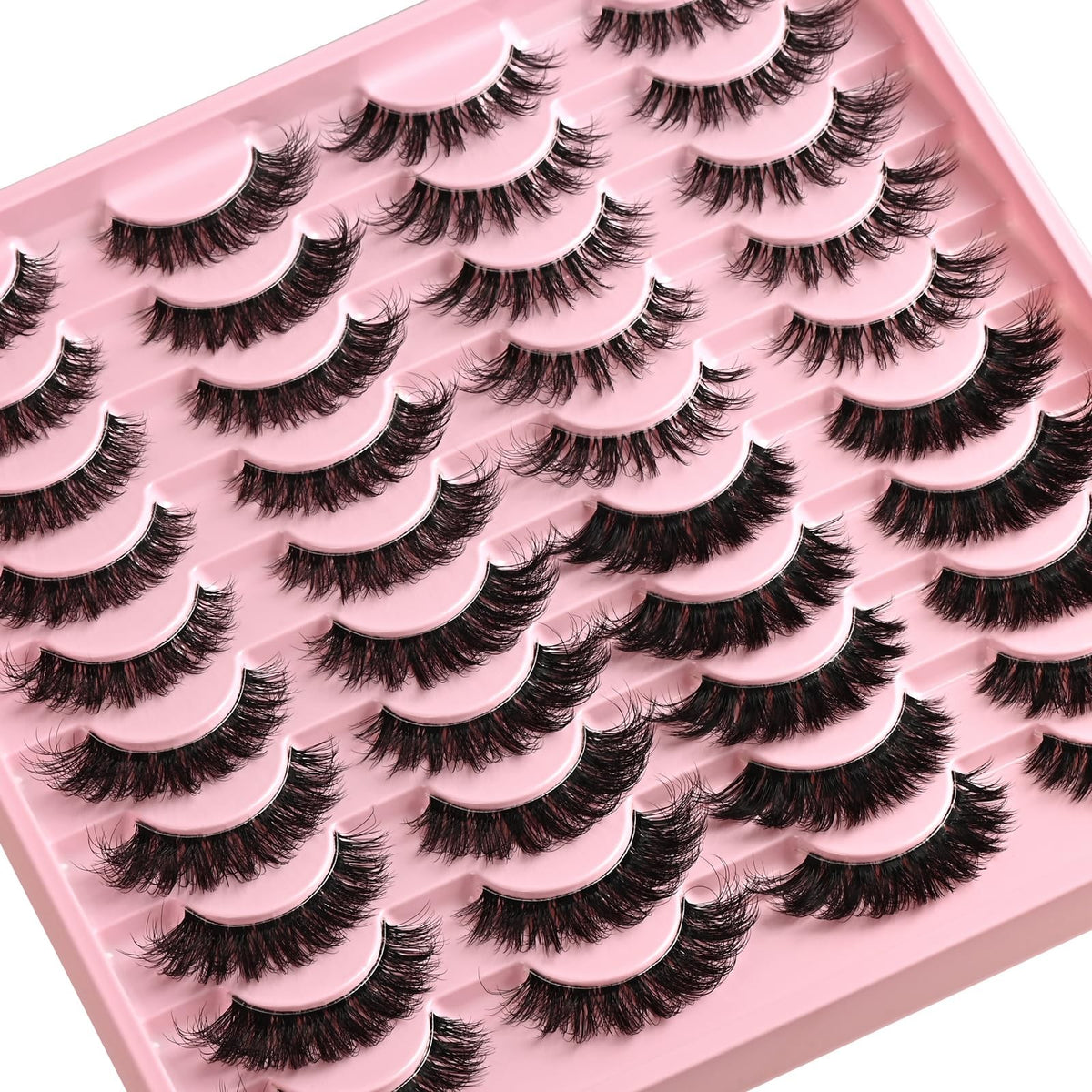 Wispy False Eyelashes 4 Styles, 20 Pairs - Natural Cat Eye Look