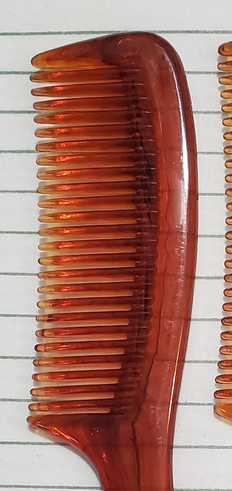 Vintage Tip Top Brown Styling Comb Set - 3 Pieces, 6 Inches