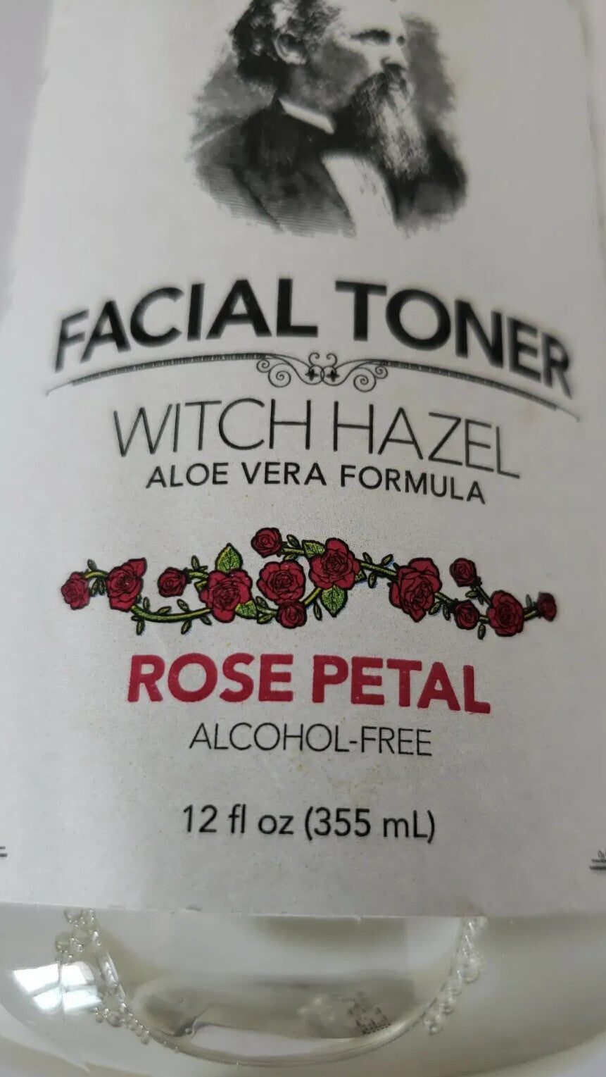 Alcohol-Free Rose Petal Toner with Aloe Vera - 12 fl oz for Skin Care