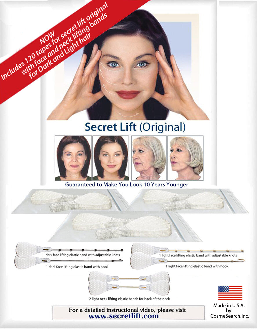 Instant Face and Neck Lift Tape Bands Kit - Adjustable Skin Tightening
